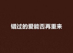 错过的爱再次错过,再错过的遗憾